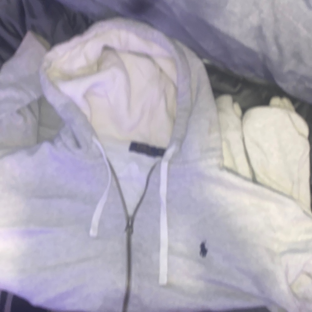 GREY POLO SWEAT SUIT THIS JUST THE HOODY BUT I GOT THE SET